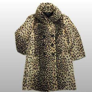 Topshop Faux Fur Leopard coat